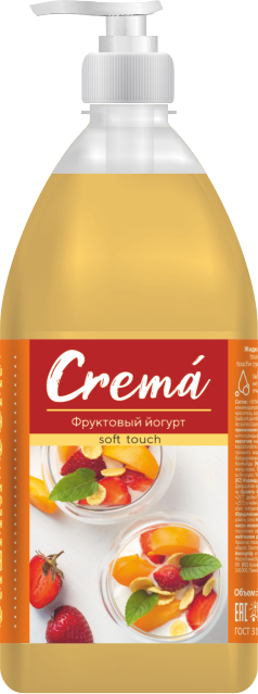 Жидкое крем-мыло «CREMA soft touch» Фруктовый йогурт