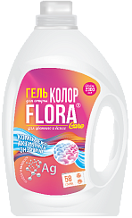 Гель для стирки FLORA Care Колор, 2300мл 