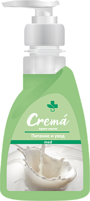 Жидкое крем-мыло "CREMA' med" Питание и уход 