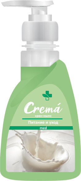 Жидкое крем-мыло "CREMA' med" Питание и уход 